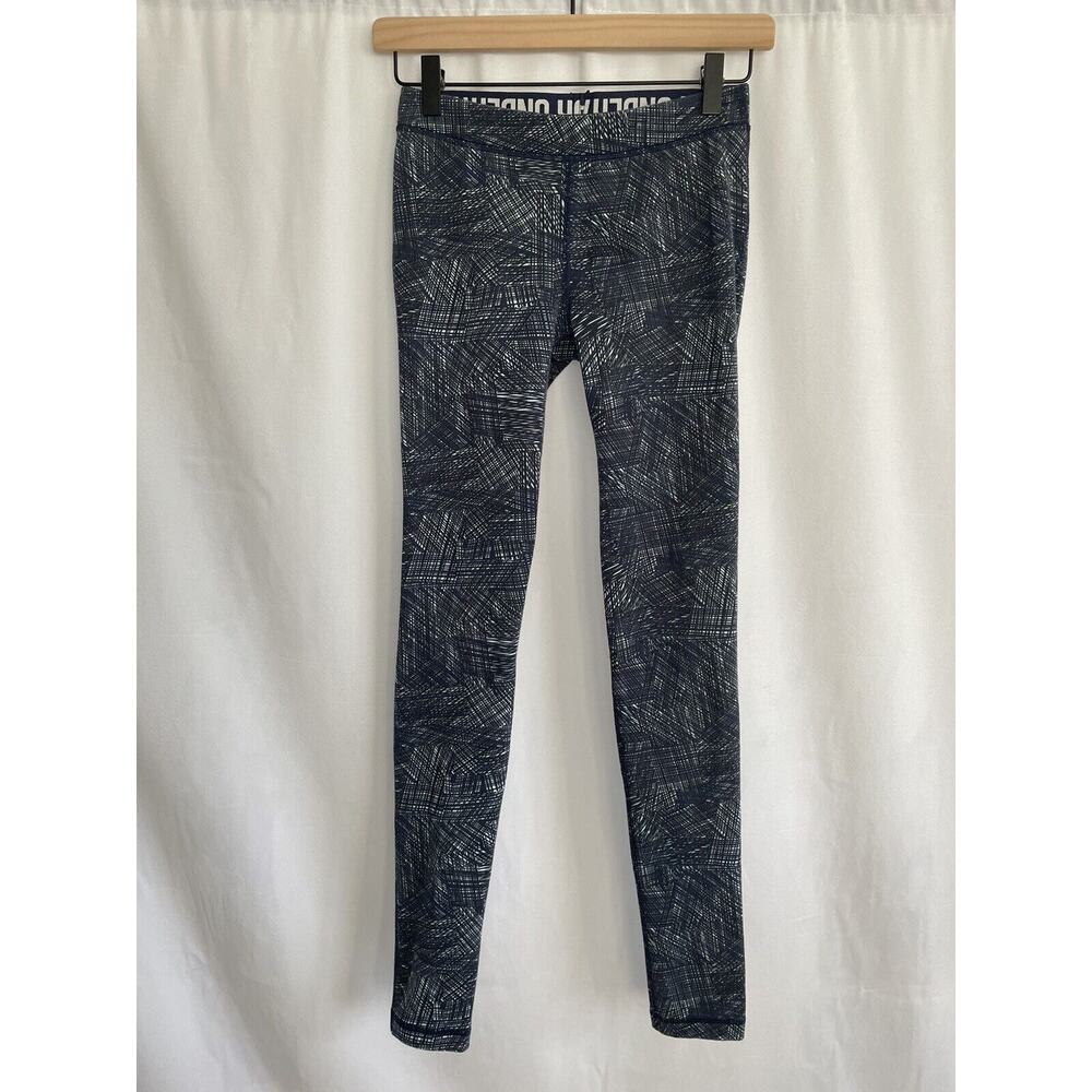 Under Armour Charged Cotton Leggings Blue and White Print Women's Small *Read